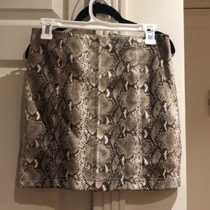 Snake skin mini skirt